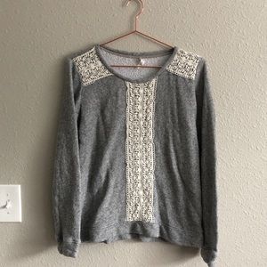 Joie cotton and lace sweatshirt